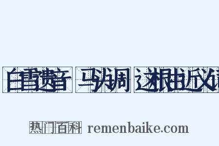 白雪遗音·马头调·这根由近义词是什么意思的图片